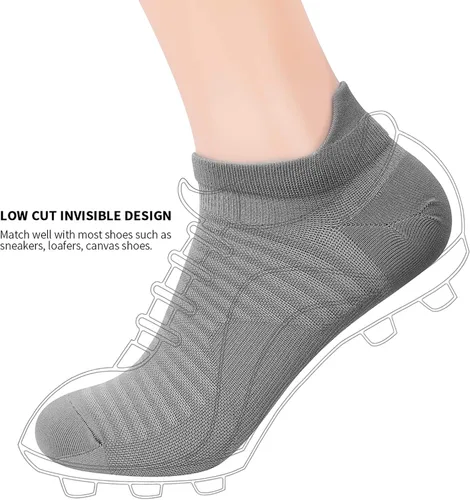 Vista 6 de Calcetines tobilleros de compresión de corte bajo (6 pares) para hombres y mujeres