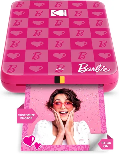 Vista 2 de KODAK Barbie x Step Slim Impresora fotográfica instantánea inalámbrica portátil de 2"x3" Papel fotográfico prémium (50 hojas)