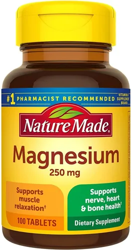 Vista 15 de Nature Made Magnesio 250 mg, suplementos de magnesio para hombres y mujeres, apoyo para la salud muscular, cardíaca, ósea y nerviosa, 90 cápsulas