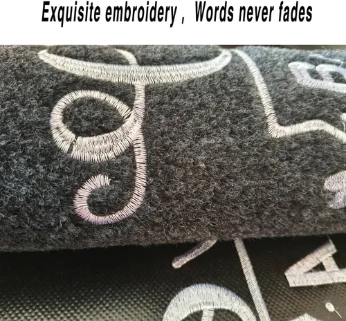 Vista 4 de Door mat Outside Entrace,Check YA VIBLE Before You Come Inside Front Funny Door Mat Rubber Backing Non Slip Welcome Mats Entryway Embroidered