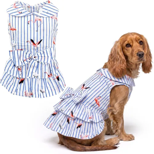 Vista 85 de Parisian Pet Chambray - Vestido para perro - Ligero sin mangas para perro, niña, talla XS Chambray en general