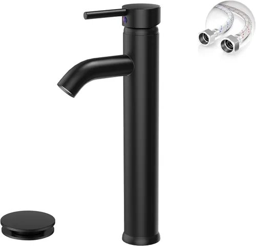 Vista 11 de Canilla monomando Greenspring para lavamanos de baño, de acero inoxidable, SYNCHKG080148