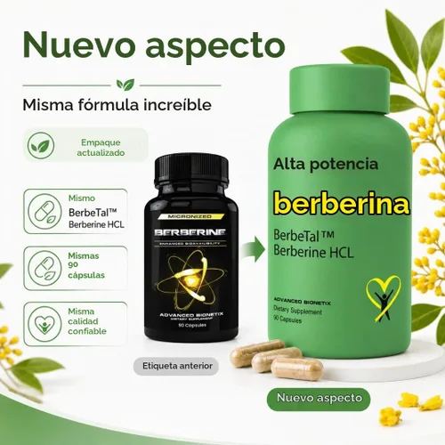 Vista 9 de Advanced Bionetix Suplemento de berberina micronizada de biodisponibilidad avanzada de 1500 mg All Natural w/BerbeTal™ Support. 90 cápsulas totales