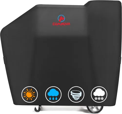 Vista 12 de Comnova - Funda para ahumador eléctrico de 30 pulgadas, 600D, fundas para ahumadores para ahumadores Masterbuilt resistente al agua de servicio