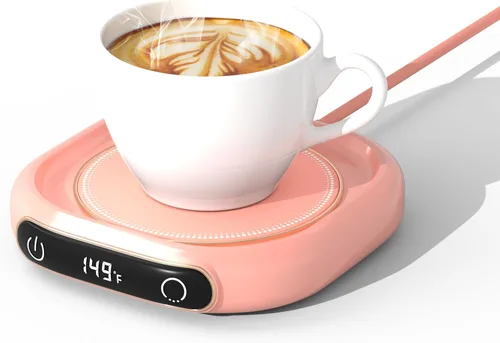 Vista 8 de Calentador de tazas de café para escritorio, calentador de tazas multiusos para todas las botellas y tazas; calentador de tazas de calentamiento