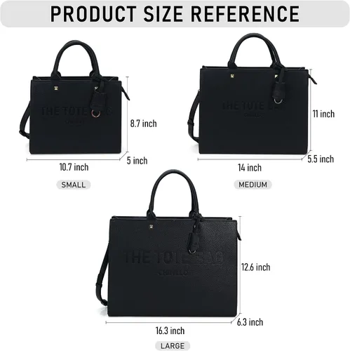 Vista 3 de Bolsa de mano para mujer, estilo satchel, con asa superior y correa para el hombro