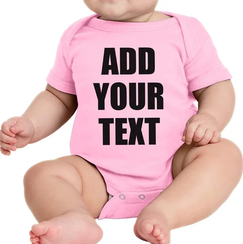 Vista 2 de TEEAMORE Body personalizado para bebé, añade tu texto para bebé niña y niño