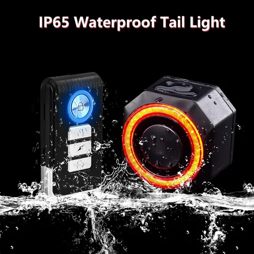Vista 7 de USUPERINK Turn Signals for Ebike, Bike Turn Signals, Bike Blinkers Front and Back, Bike Tail Light USB Rechargeable with Horn, IP65 Waterproof