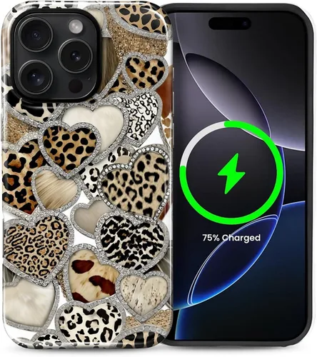 Vista 50 de Funda Compatible con iPhone 13/14 [Compatible con MagSafe] Protección de Doble Capa de Cáscara Dura Híbrida, Funda Magnética Protectora a Prueba