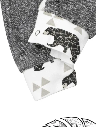 Vista 5 de Ropa de bebé niño, estampado de letras de manga larga mameluco ropa de bebé para niño