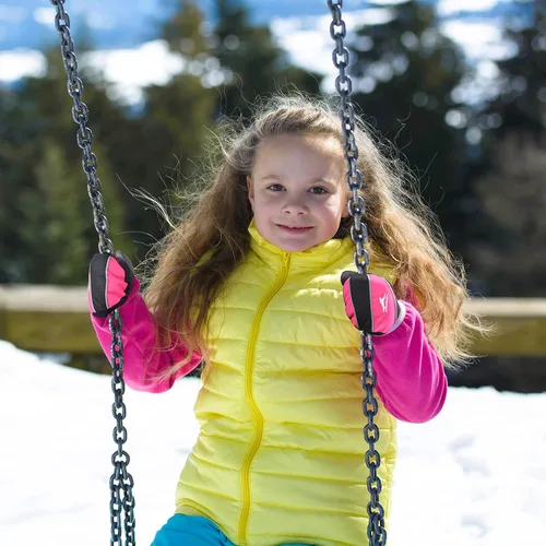 Vista 6 de Achiou Guantes de esquí para niños, guantes de nieve impermeables de invierno para niños, guantes de snowboard cálidos para pantalla táctil
