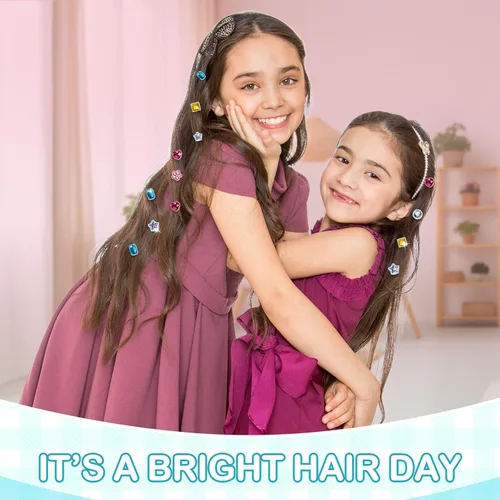 Vista 6 de Kit de Estampador de Gemas para el Cabello - Joyas Brillantes para el Cabello para Juguetes de Niñas - Accesorios para el Cabello con Diamantes