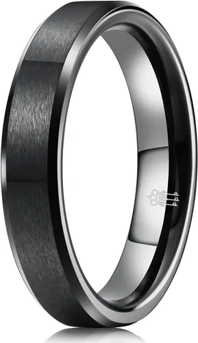 Vista 14 de THREE KEYS JEWELRY Tungsten Wedding Band for Men Brushed
