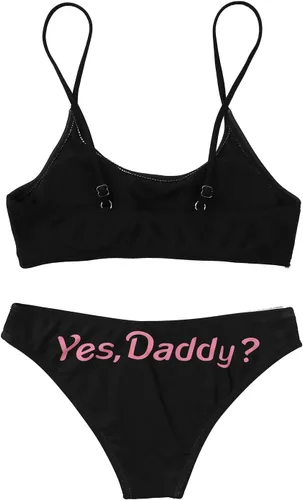Vista 7 de YiZYiF Conjunto de lencería para mujer, 2 piezas, Yes Daddy