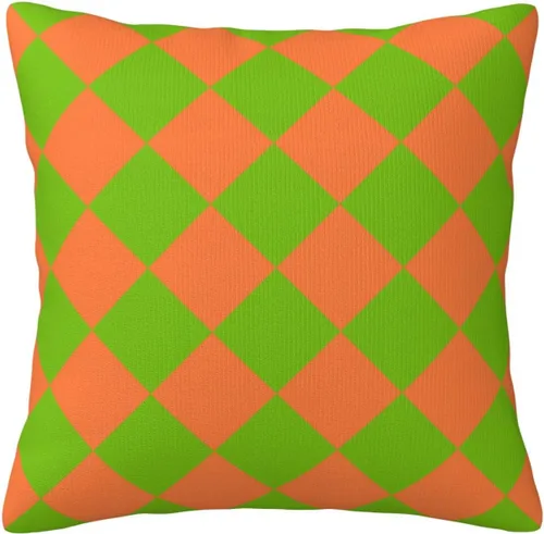 Vista 14 de Aspen - Fundas de almohada doradas y azul princesa a cuadros retro para sofá, fundas de cojín decorativas para decoración del hogar, habitación