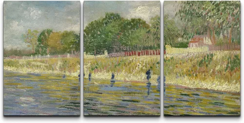 Vista 90 de wall26 Lienzo enmarcado para pared, juego de arte con flores de almendra de Vincent Van Gogh, naturaleza, ilustraciones de área silvestre, bellas