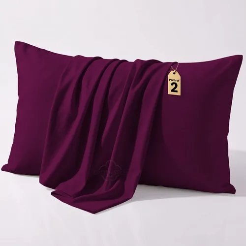 Vista 33 de COTTON STICH Juego de 2 fundas de almohada para niños pequeños, mini fundas de almohada de algodón de 600 hilos, fundas de almohada suaves y ligeras