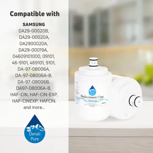 Vista 9 de Upstart Battery Paquete de 3 filtros de agua de repuesto para refrigerador MSD2454GRW, compatible con cartucho de filtro de agua Maytag UKF7003
