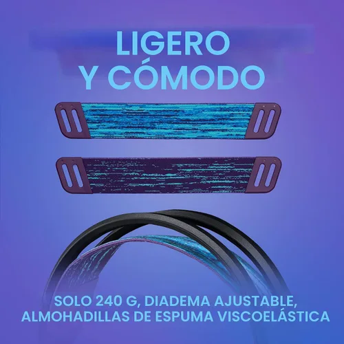 Vista 2 de Logitech G335 - Auriculares para juegos con cable, con micrófono abatible para silenciar, conector de audio de 3.5 mm, almohadillas de espuma