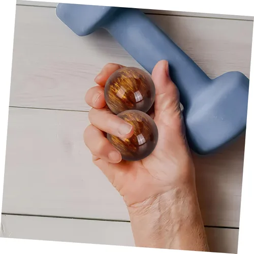 Vista 4 de Bola de masaje de mano Bolas de salud chinas Bola de masaje de tejido profundo para terapia de ejercicio de mano muscular, 2 piezas