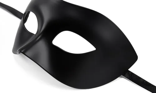 Vista 2 de TRIFUNESS Máscara de mascarada para hombre, máscara griega romana veneciana para Mardi Gras, fiesta de graduación de Halloween