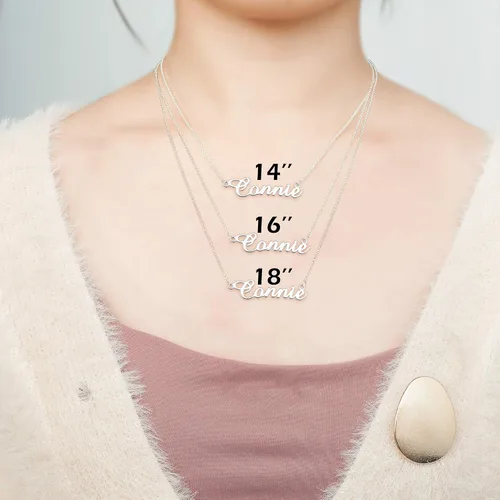 Vista 6 de Colgante de corazón personalizado para ella collar con nombre personalizado