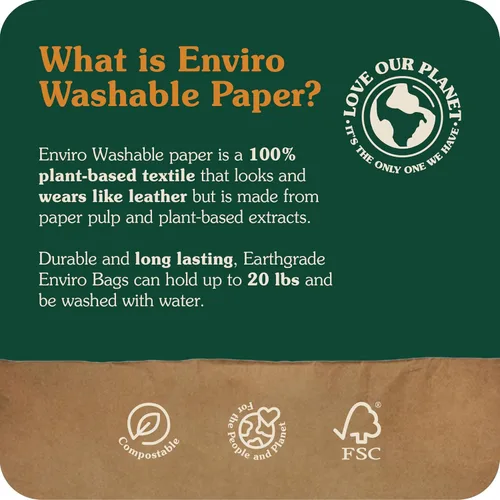 Vista 4 de Reusable Grocery Bag – Large Sustainable Washable Paper Tote with Reinforced Seams. Foldable and Durable.