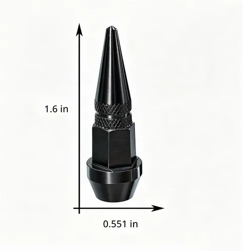 Vista 7 de Lunsom Cubierta de metal para válvulas de neumáticos, tapas de vástago de válvula de espiga, cubiertas de presión de neumáticos, accesorios