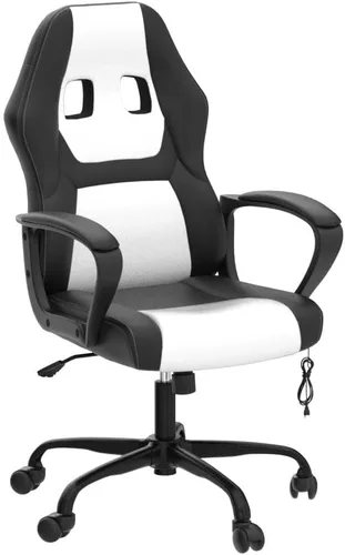 Vista 5 de Silla para videojuegos, silla de oficina de masaje, sillas ergonómicas de videojuegos, silla de computadora reclinable ajustable con soporte lumbar
