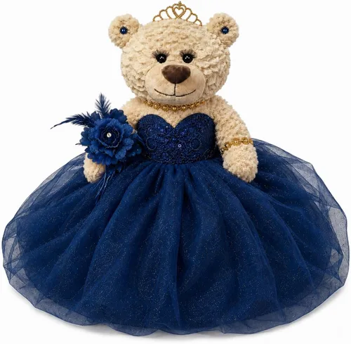 Vista 13 de KINNEX COLLECTIONS SINCE 1997 20" Sweet 16 Last Doll Teddy Bear con vestido (pieza central) ~ ARC16832A-4 (azul bebé)