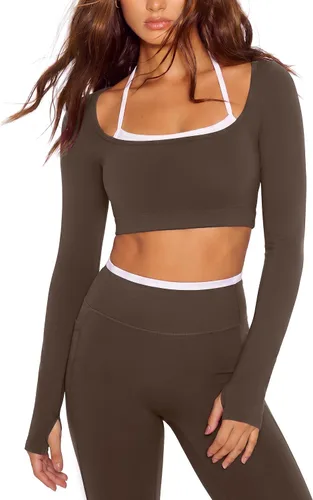 Vista 12 de SUUKSESS Conjuntos de entrenamiento en capas para mujer con bolsillos Negro