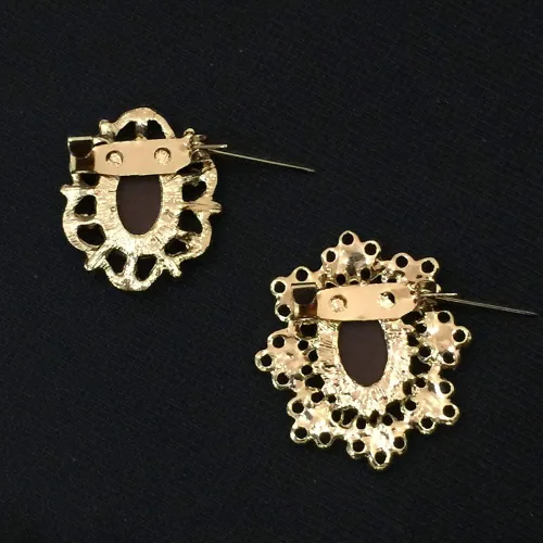 Vista 5 de Lote de 12 broches de cristal para ramo de boda