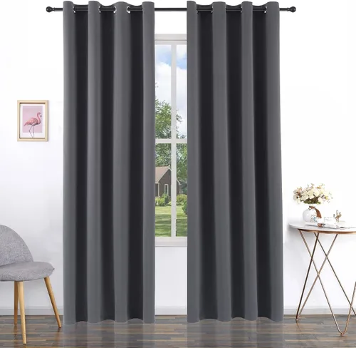 Vista 83 de Pickluc - Paneles de cortinas opacas con ojales, cortinas para bloquear la luz para el dormitorio, aisladas térmicamente, reducción de ruido