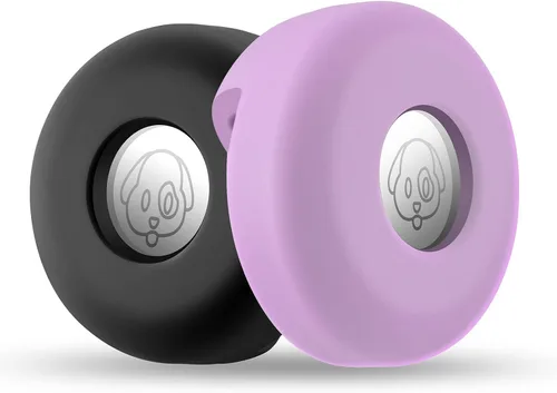 Vista 7 de Cibaabo - Soporte de AirTag para collar de mascota, con funda de silicona, para collar de mascota de 0.8 a 1.2 pulgadas