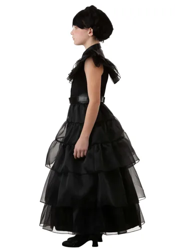 Vista 7 de Vestido de Disfraz Deluxe Rave'N Dance de Wednesday Addams para Niña Multicolor