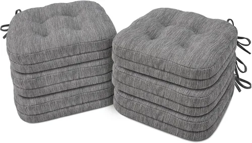 Vista 12 de Shinnwa Juego de 2 cojines para silla de comedor, cojines para silla de cocina de espuma viscoelástica de doble capa, almohadillas de asiento