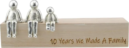 Vista 2 de Idea para el 10º aniversario – 10 años hicimos una familia 100% – Elige tu regalo de combinación familiar (1 niño)