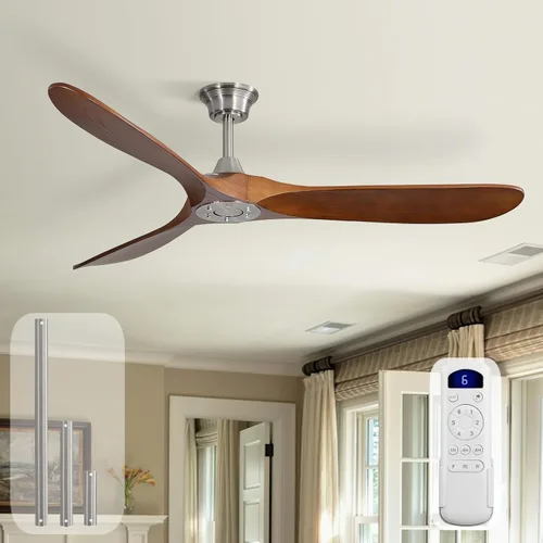 Vista 24 de Sofucor Ventiladores de techo inteligentes de 60 pulgadas con luces, ventilador de techo inteligente moderno para exteriores
