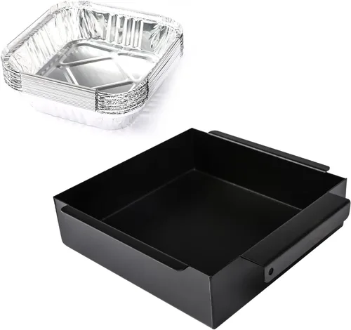 Vista 19 de Uniflasy Bandeja de Grasa con Bandeja Colectora y Forro de Papel Aluminio Universal Compatible con Nexgrill, Dynaglo, Cuisinart, Charbroil, Kenmore