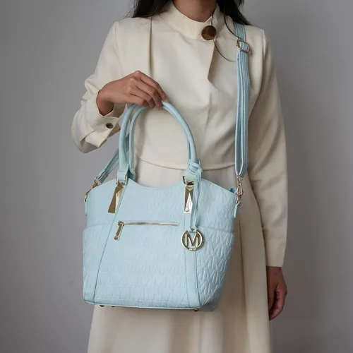 Vista 4 de MKF Collection - Bolso tote para mujer de cuero vegano con asa para el hombro Bolso con asa superior, bolso de mano para damas de Mia K