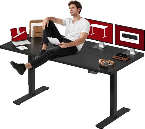 Vista 23 de SANODESK - Escritorio de pie móvil de una pieza con resorte de gas de 32 x 20 pulgadas