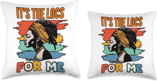 Vista 3 de Locs Afro Dreadlocks Love Natural Beauty Hair It's the Locs for Me Afro Hair - Almohada negra americana africana, 16 x 16 pulgadas, multicolor