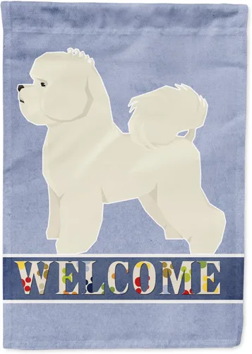 Vista 30 de Caroline's Treasures CK3704GF Bandera de jardín de bienvenida de Akita Shepherd Black and Tan - Bandera decorativa para patio exterior, patio