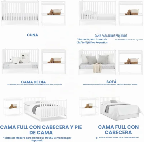 Vista 4 de Delta Children Ruby - Juego de 2 piezas para cuna convertible y cambiador 6 en 1, certificado Greenguard Gold, blanco bianca