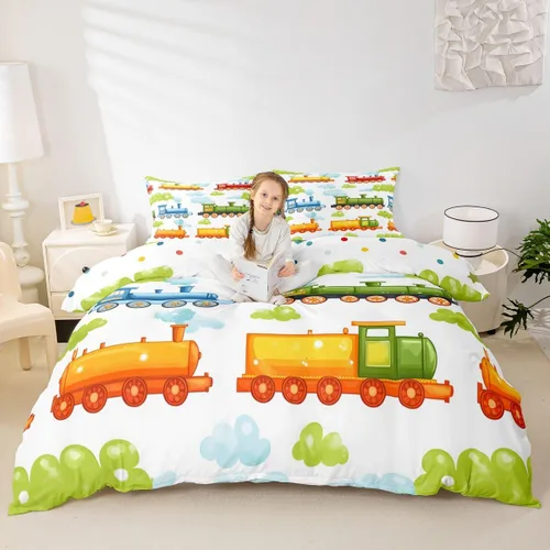 Vista 16 de Feelyou Race Car Duvet Cover Twin Size Boys Girls Speed Sports Car Bedding Set Breathable Soft Racing Comforter Cover 2Pcs Black White Checked Azure