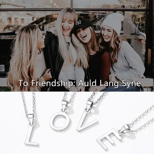 Vista 6 de SILVERCUTE Initial NecklaceEarrings for Women Girls, Hypoallergneic 925 Sterling Silver Fine Jewelry, Cute Dainty Name Chain Choker, Letter Pendant