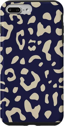 Vista 9 de Funda con estampado de leopardo azul marino beige para iPhone 15
