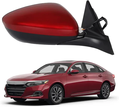 Vista 9 de Dasbecan Espejo para puerta lateral izquierda del conductor compatible con Honda Accord LX Sport 1.5T 2018-2025 Power No calentado Pintura