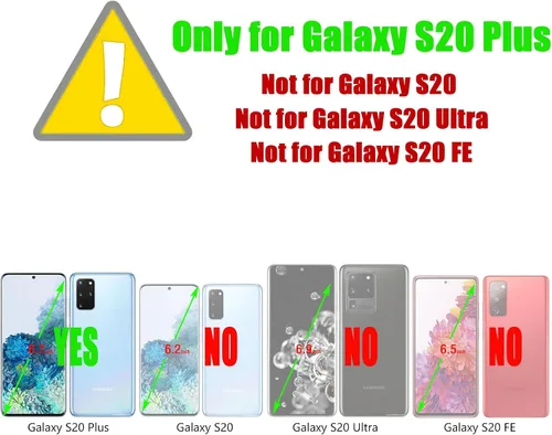 Vista 2 de Funda tipo cartera para Samsung Galaxy S20 Plus con bloqueo RFID, soporte de ranura para tarjetas, funda protectora de cuero con tapa magnética
