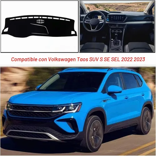 Vista 6 de Cubierta de tapete para salpicadero, consola central interior personalizada compatible con Volkswagen Taos SUV S SE SEL 2022 2023, accesorios